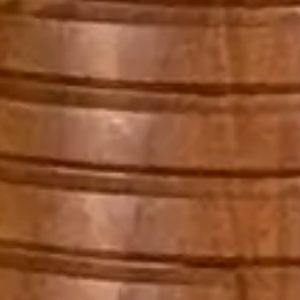 Large Deco Cone Lamp | Ribbed Teak