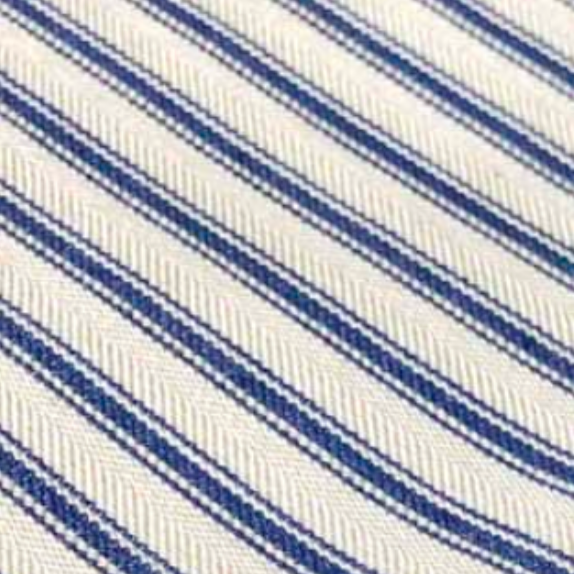 Felixstowe Drawstring Wash Bag | Ticking | Navy/French Navy