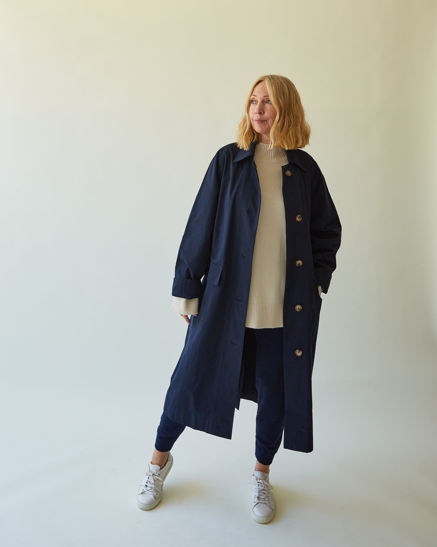 Piper Coat | Navy | Chalk UK