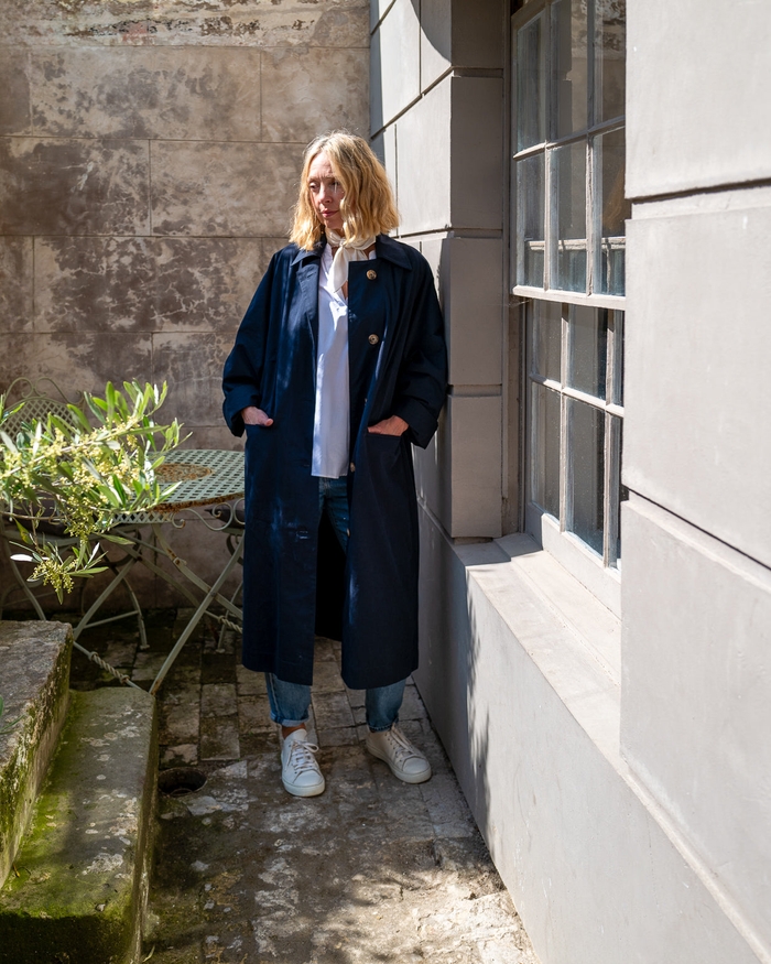 Piper Coat | Navy | Chalk UK